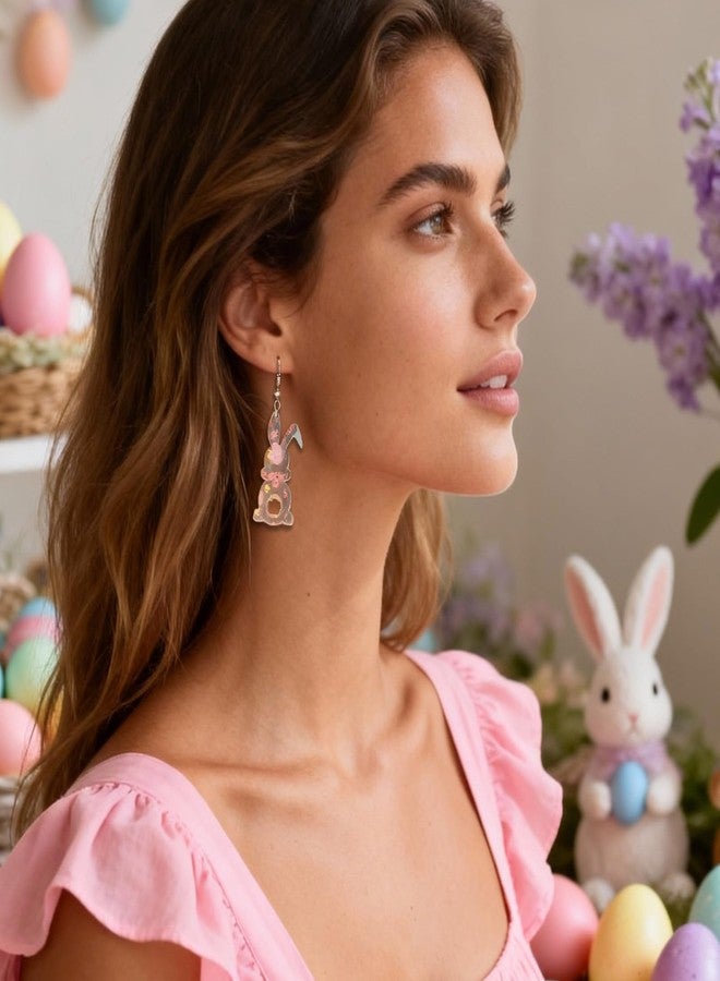 YANCHUN Easter Earrings for Women Cute Dangle Earrings Easter Basket Stuffers Essentials Bunny Rabbit Jewelry Gifts - Image 3