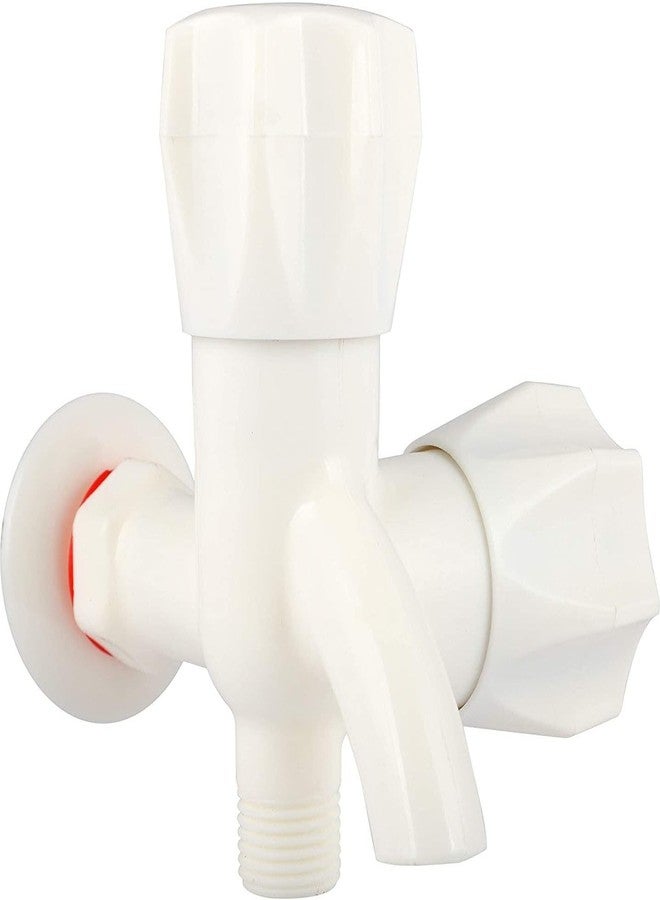 INDOROX PVC 2-in-1 Bib Cock Water Tap, Wall Mount, Two Way with Flange