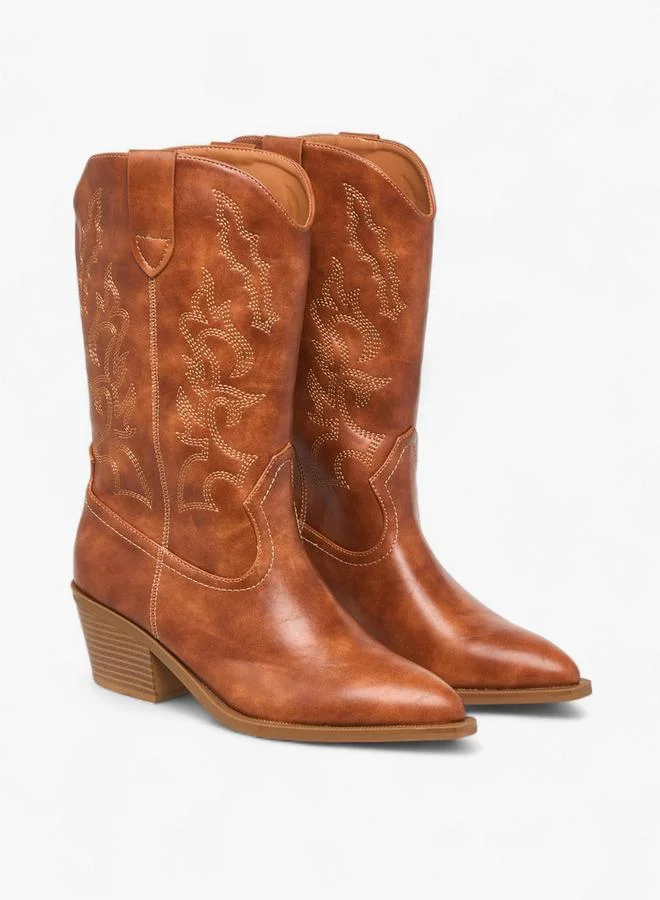 Flora Bella By Shoexpress Women Embroidered High Shaft Boots