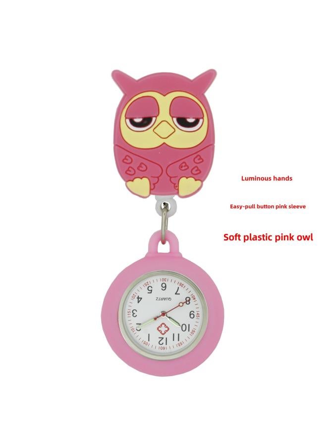 Soft Rubber Stretchable Nurse Watch Cartoon Character Animal Doctor Nurse Chest Watch Pocket Watch 25 Pcs 