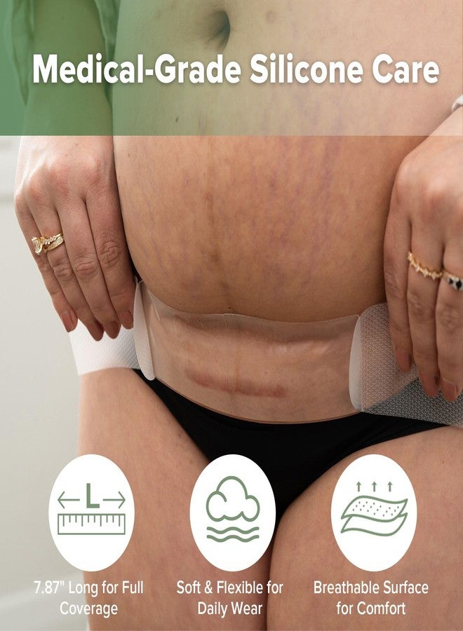 haakaa C Section Scar Silicone Strips, 0.5mm & 1mm Medical Grade Silicone Scar Treatment for Postpartum Recovery, Reusable Silicone Scar Sheets for C-Section & Surgery Scars, Includes Storage Board - Image 2
