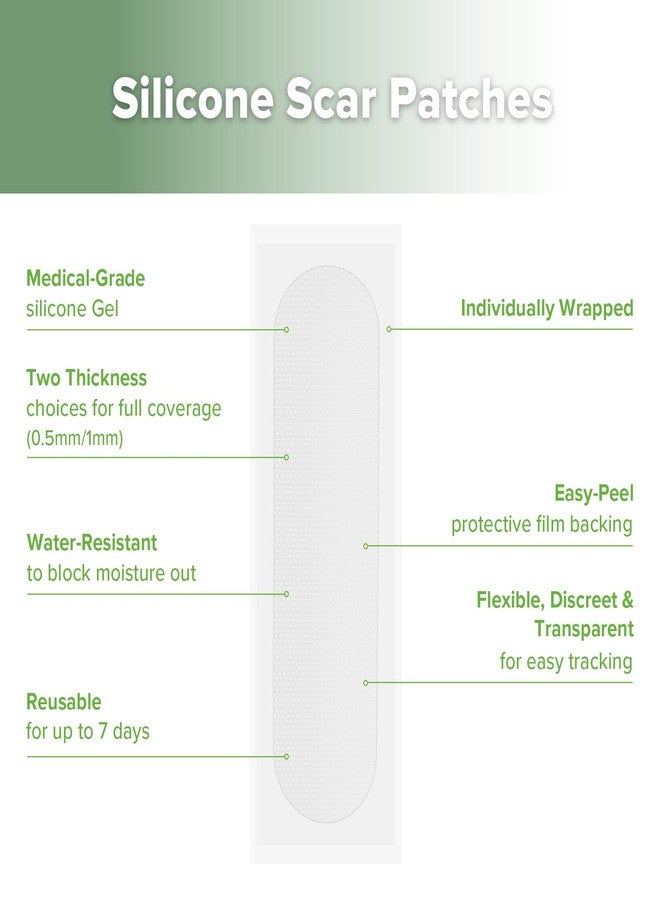 haakaa C Section Scar Silicone Strips, 0.5mm & 1mm Medical Grade Silicone Scar Treatment for Postpartum Recovery, Reusable Silicone Scar Sheets for C-Section & Surgery Scars, Includes Storage Board - Image 5