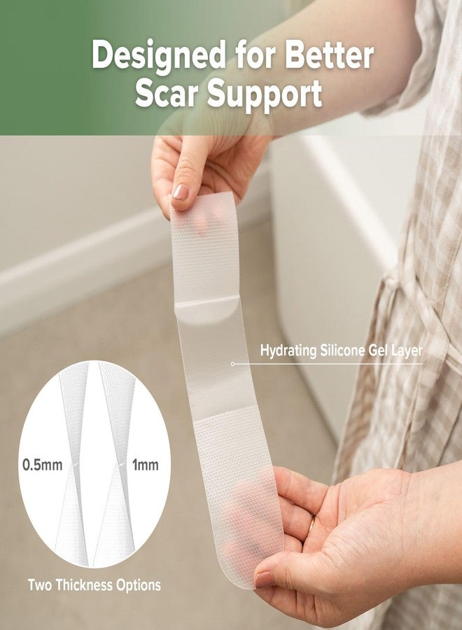 haakaa C Section Scar Silicone Strips, 0.5mm & 1mm Medical Grade Silicone Scar Treatment for Postpartum Recovery, Reusable Silicone Scar Sheets for C-Section & Surgery Scars, Includes Storage Board - Image 3