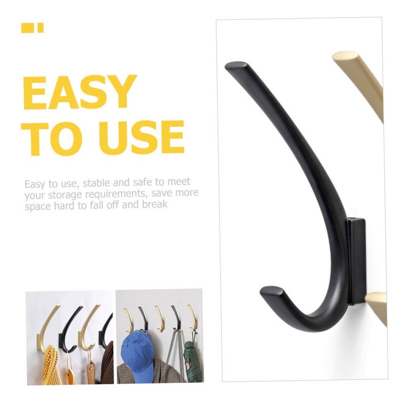 Matte Black Wall Mounted Metal Punch Design Hook for Bathroom Robes and Entryway Clothes - Image 3