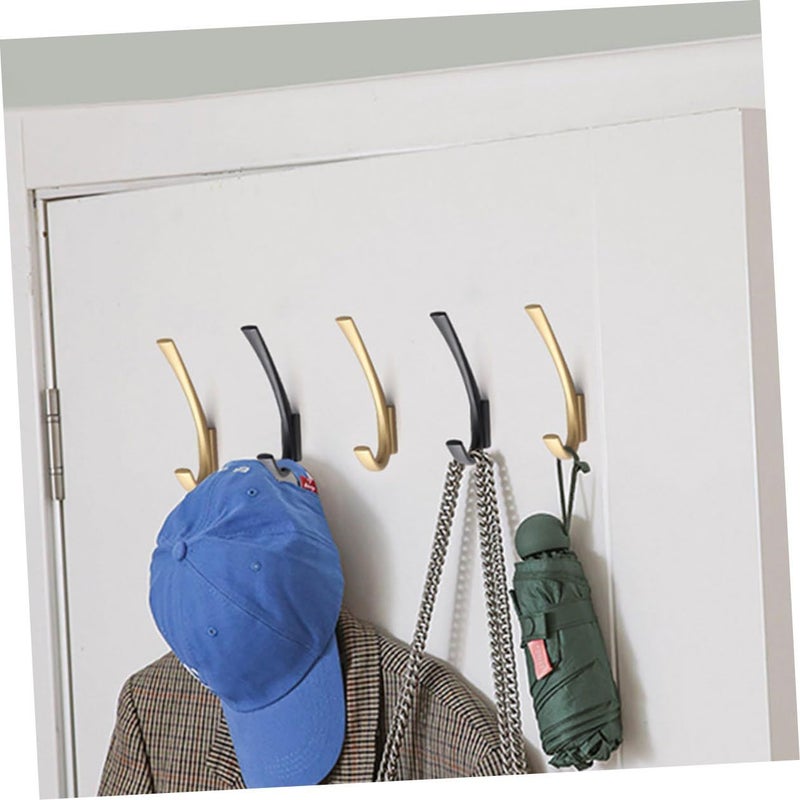 Matte Black Wall Mounted Metal Punch Design Hook for Bathroom Robes and Entryway Clothes - Image 5