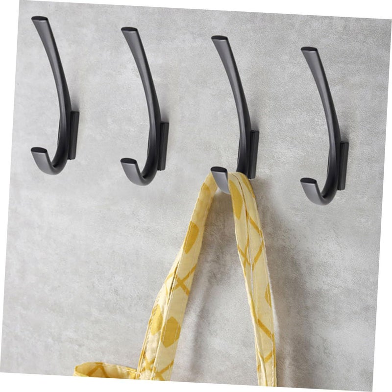 Matte Black Wall Mounted Metal Punch Design Hook for Bathroom Robes and Entryway Clothes - Image 4