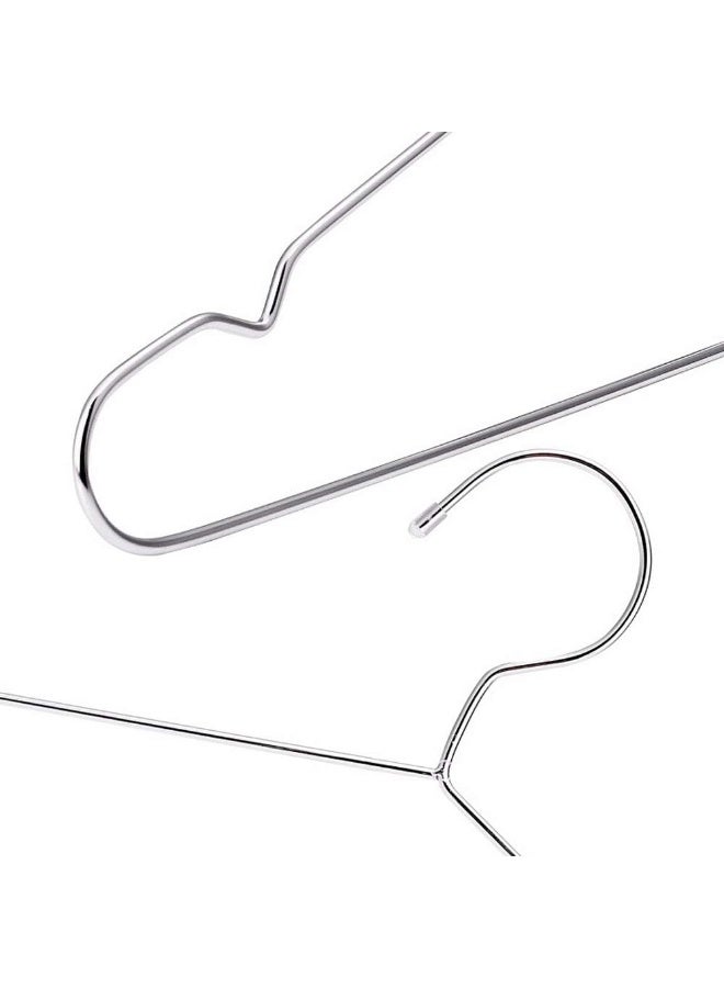 علاقات ملابس متينة من الفولاذ المقاوم للصدأ 40×25 سم - علاقات ملابس معدنية مقاومة للصدأ للبدلات والمعاطف والسترات - 10 قطع - Image 3