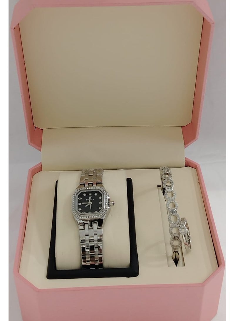 ساعه نسائي استيل استيل درجه اولى