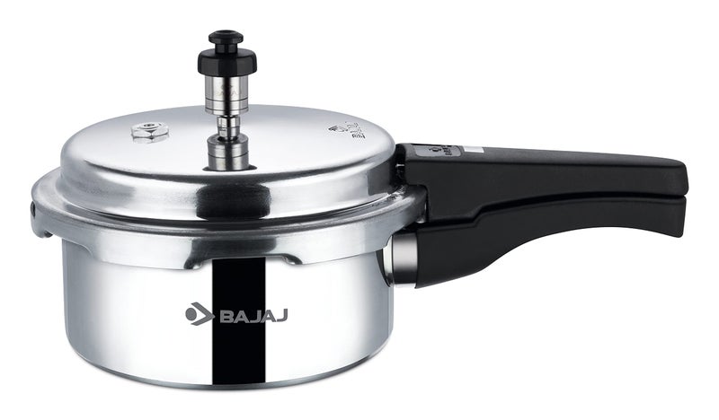 Bajaj PCX 2IB, 2 ltr Aluminium Pressure Cooker with Induction Base (Silver, ISI Certified) - Image 1