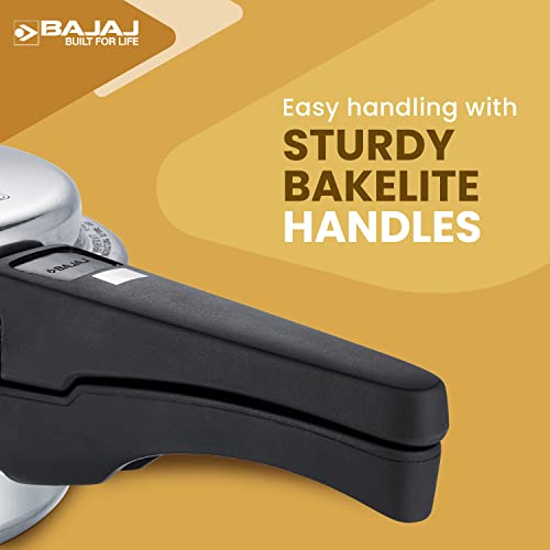 Bajaj PCX 2IB, 2 ltr Aluminium Pressure Cooker with Induction Base (Silver, ISI Certified) - Image 3