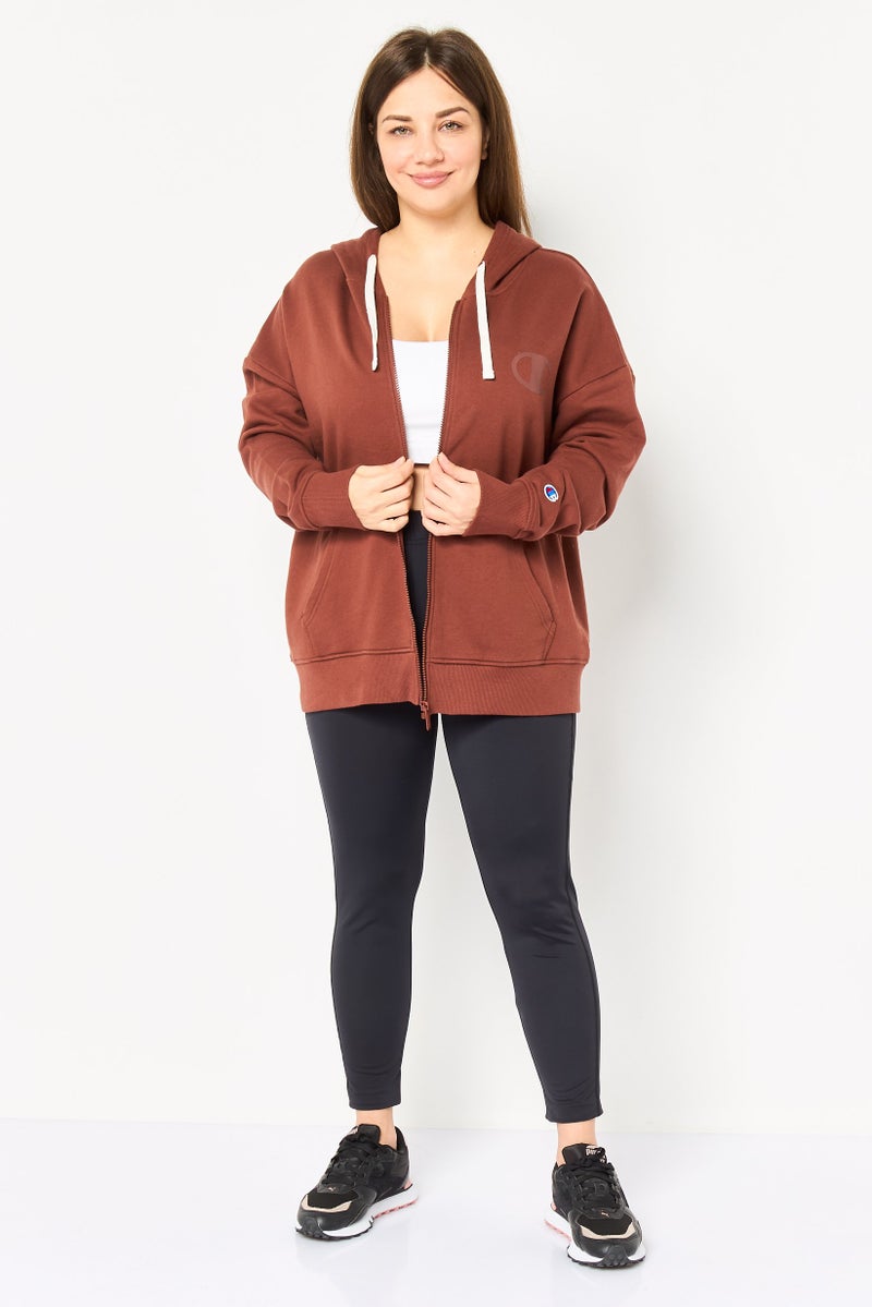 Champion Women Sportswear Fit Long Sleeve Outdoor Sweatshirt, Brown - Image 2