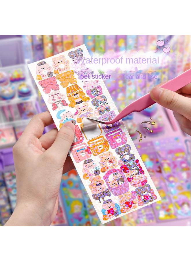 Bluejw Goo Card Sticker Suit Girls Children's Stationery Goo Plate Goo Card Hand Account Material Full Set Of Handmade Material Gift Pack - Image 4