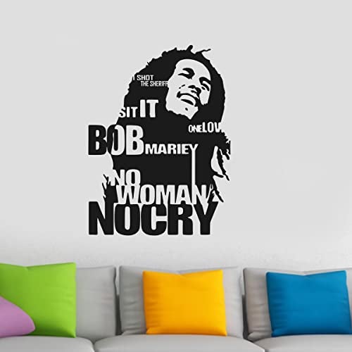 Sticker Studio Bob Marley Wall Stickers for Living Room, Bedroom, Office (Vinyl, Standard, Multicolour) - Image 3