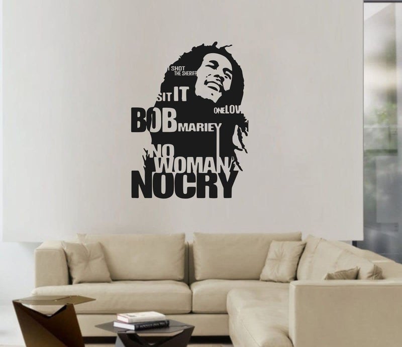 Sticker Studio Bob Marley Wall Stickers for Living Room, Bedroom, Office (Vinyl, Standard, Multicolour) - Image 4