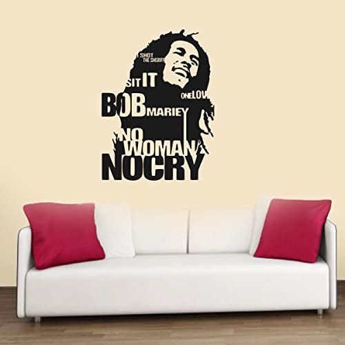 Sticker Studio Bob Marley Wall Stickers for Living Room, Bedroom, Office (Vinyl, Standard, Multicolour) - Image 5