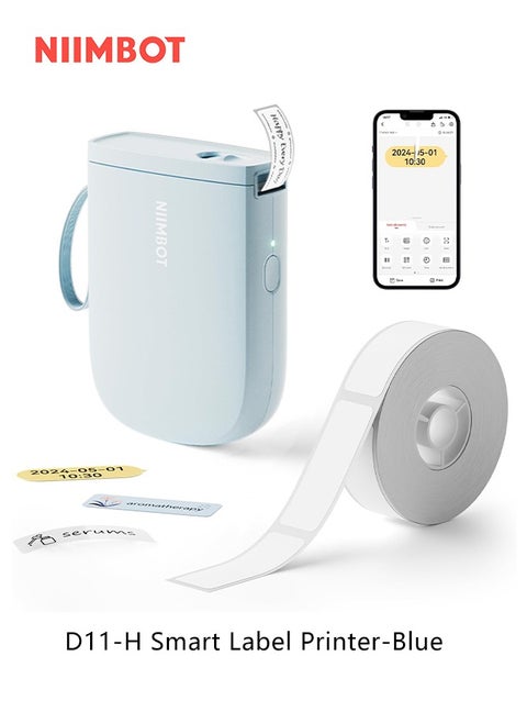 Upgrade your organization game with the new D11-H label maker - now with 300dpi resolution. This portable thermal printer features Bluetooth connectivity and a 15mm printing width for all your label