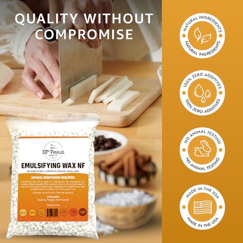 33RD PARALLEL SOAP CO. Non-GMO Emulsifying Wax NF Pastilles (1 LBS / 16 OZ) 100% Natural Plant Derived | For Lotions, Creams, Soap Making, Hair Products | Cosmetic Grade | Product of USA | 1 POUND - Image 5