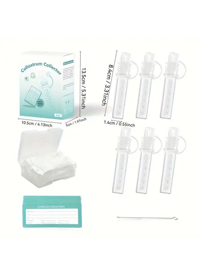 5pcs Reusable Silicone Breast Milk Collector Portable Easy Flow Design No Batteries Needed - Image 3