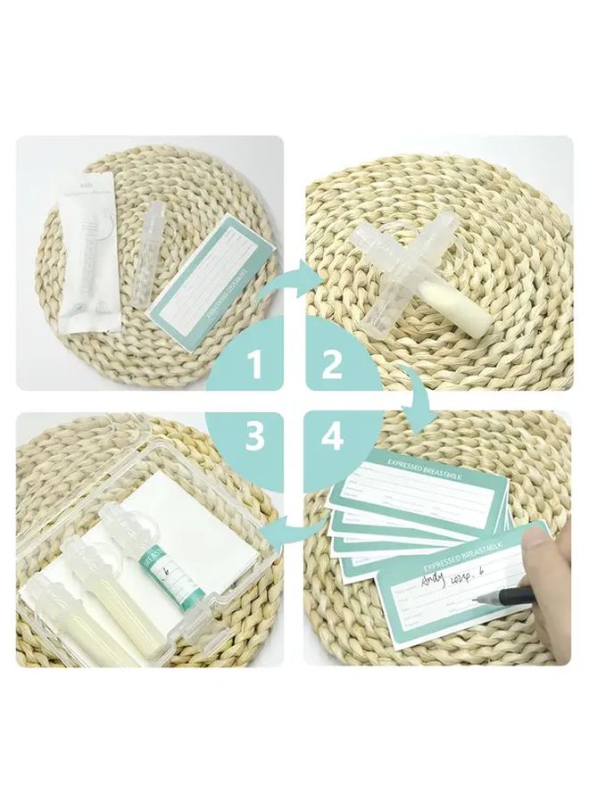 5pcs Reusable Silicone Breast Milk Collector Portable Easy Flow Design No Batteries Needed - Image 5