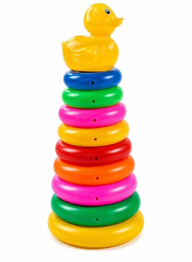 Dorytoys Colorful Duck Ring Stacking Toy for Kids Baby Learning Stacker Multicolor, Early Development Toddlers, Hand-Eye Coordination, Fine Motor Skills, - Image 1