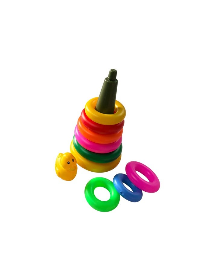 Dorytoys Colorful Duck Ring Stacking Toy for Kids Baby Learning Stacker Multicolor, Early Development Toddlers, Hand-Eye Coordination, Fine Motor Skills, - Image 5