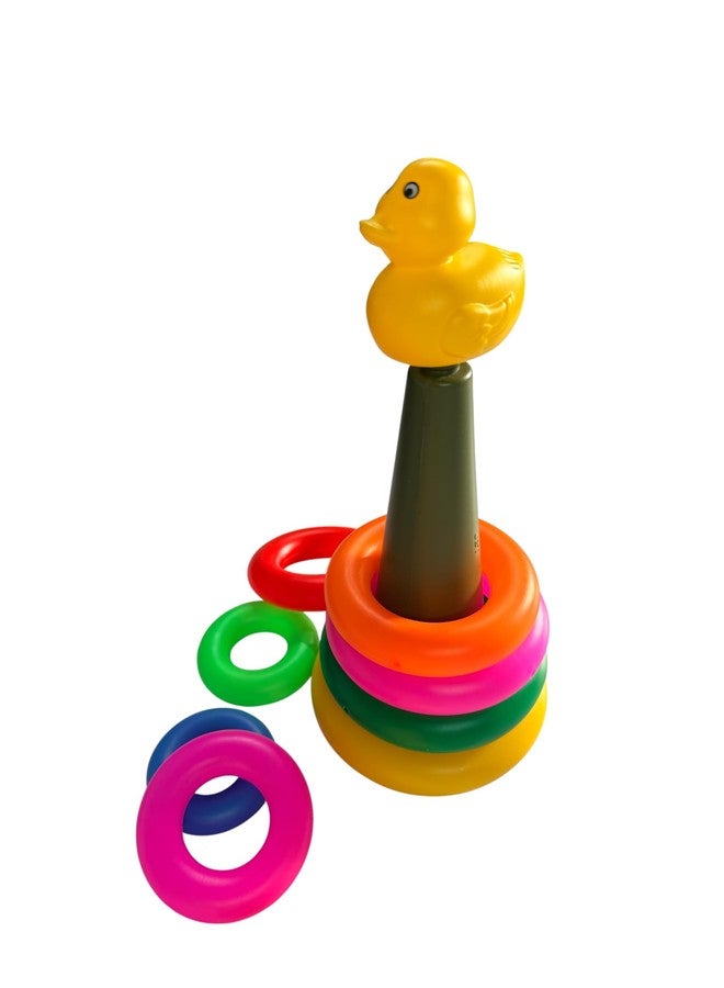 Dorytoys Colorful Duck Ring Stacking Toy for Kids Baby Learning Stacker Multicolor, Early Development Toddlers, Hand-Eye Coordination, Fine Motor Skills, - Image 4