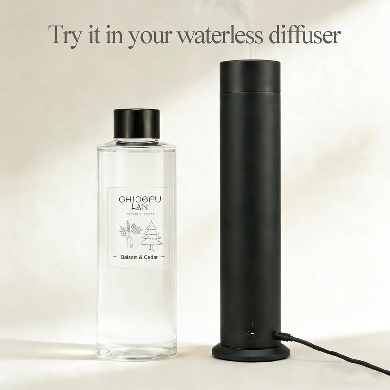 Chloefu LAN Balm & Cedar Fragrance Oil Reéd Diffuser Refill 200ml Natural Fragrances Oil - Best for Home Decoration, 0% Alcohol, Aromatherapy, Refreshing and Invigorating, Perfect for Christmas - Image 2