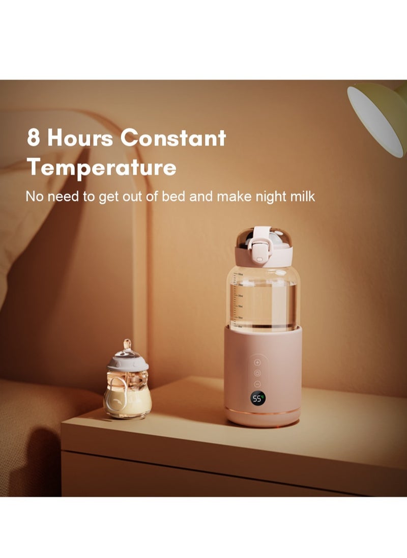 Generic Bottle Warmer, Wireless Heater Water Bottle With LED Display, Portable Durable Instant Water Warmer, Lightweight USB Rechargeable Milk Conditioner For Baby Milk, (1pc, Blue)  - Image 5