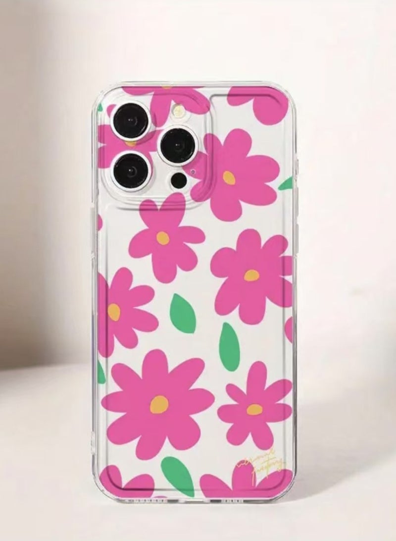 جراب فضائي وردي شفاف لجهاز iPhone 16 Pro - مقاوم للصدمات ، مقاوم للخدش ، حماية من السقوط - Image 1