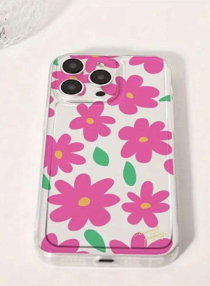 جراب فضائي وردي شفاف لجهاز iPhone 16 Pro - مقاوم للصدمات ، مقاوم للخدش ، حماية من السقوط - Image 2