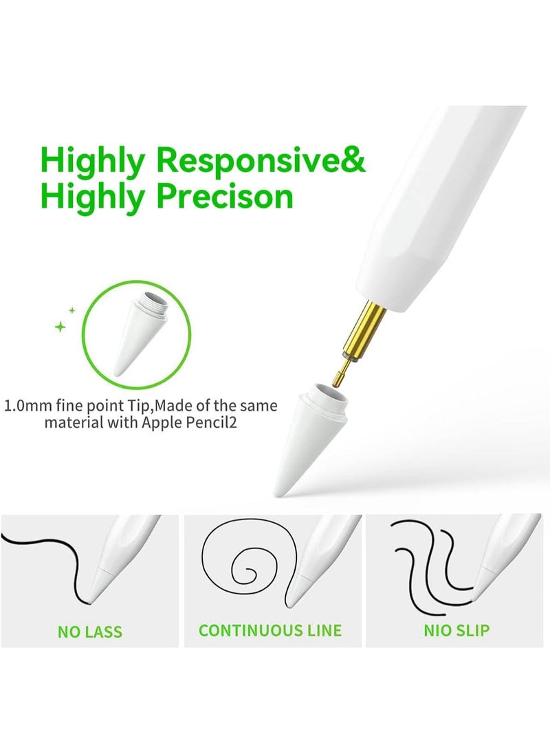 Generic - Stylus Pen for Touch Screens – Fine 2mm Tip, Rechargeable, No Lag, Scratch-Resistant Fiber Tip, Compatible with iPad, iPhone, Android Tablets, Microsoft Surface - Image 1