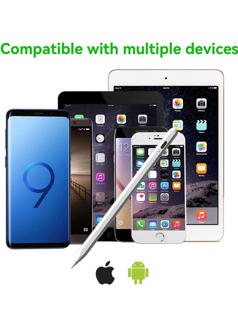 Generic - Stylus Pen for Touch Screens – Fine 2mm Tip, Rechargeable, No Lag, Scratch-Resistant Fiber Tip, Compatible with iPad, iPhone, Android Tablets, Microsoft Surface - Image 1