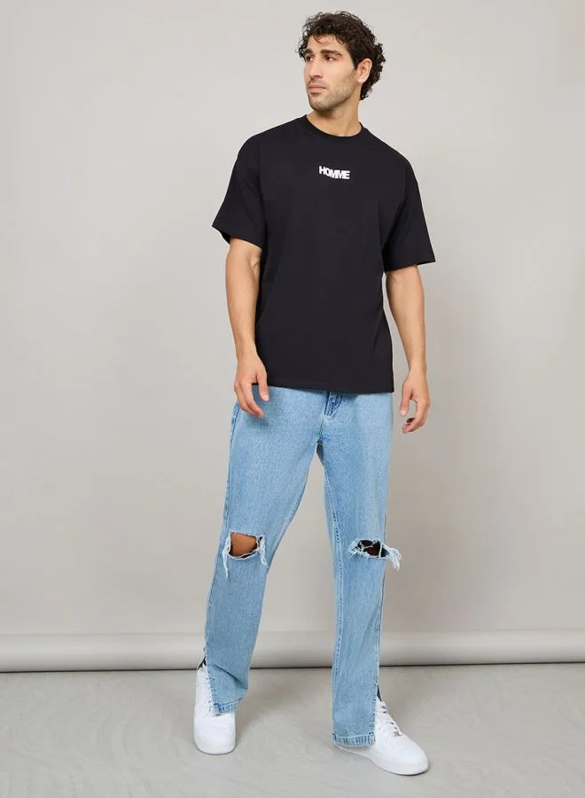 Styli Front HD Print Oversized T-Shirt