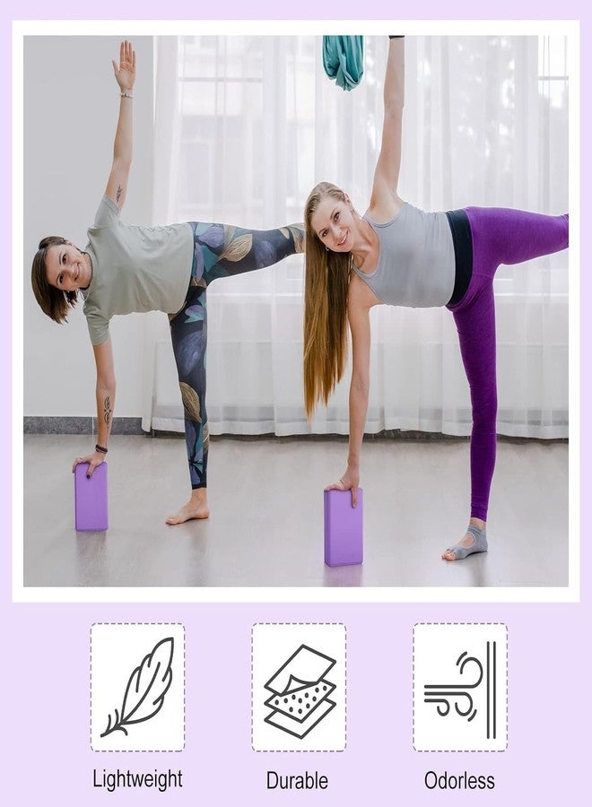 Touchcart Yoga Block Set of 1 with Strap - High Density Foam Brick for Stretching, Balancing, Flexibility & Strength Training - Premium Multicolor Yoga Accessories for Women & Men - Image 5