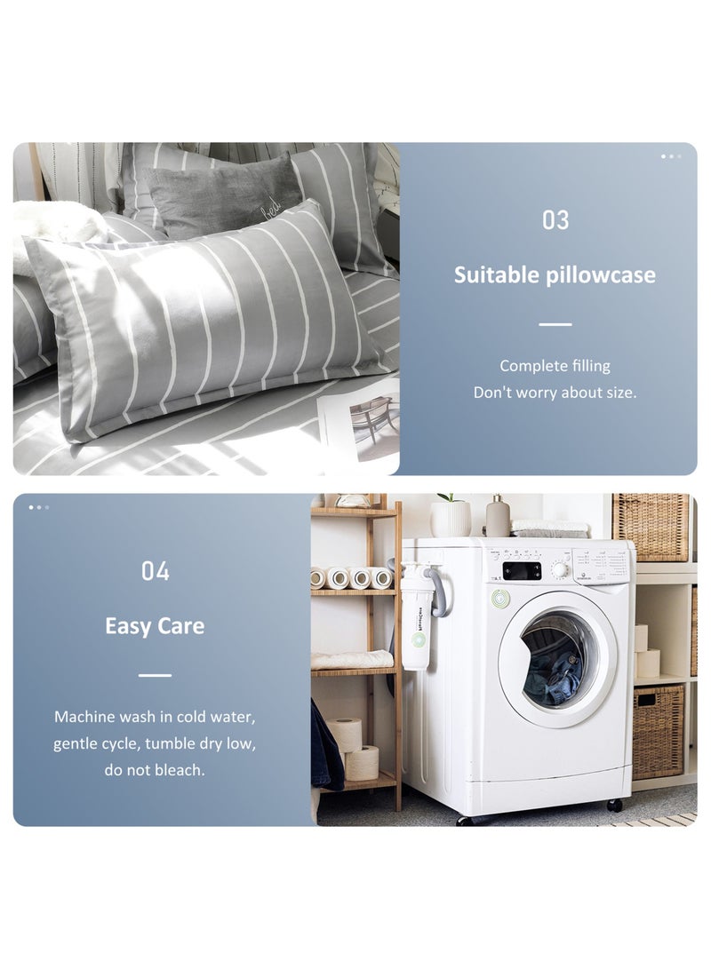 LEFAFA 4 Piece Duvet Cover Set, Ultra Soft Microfiber Comforter Cover Set with Zipper Closur, Cotton Bedding Set with 2 Pillow Cases(220x240cm) - Image 5