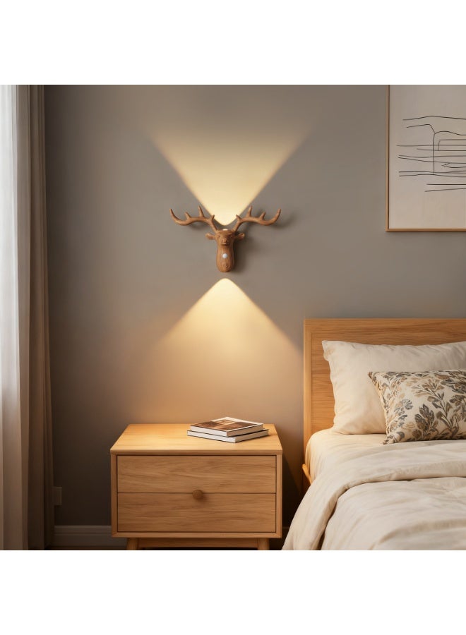 LED human-sensing decorative wall lamp, magnetic attachment without wiring, three lighting modes - Image 2