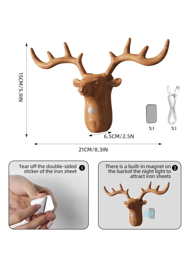 LED human-sensing decorative wall lamp, magnetic attachment without wiring, three lighting modes - Image 4