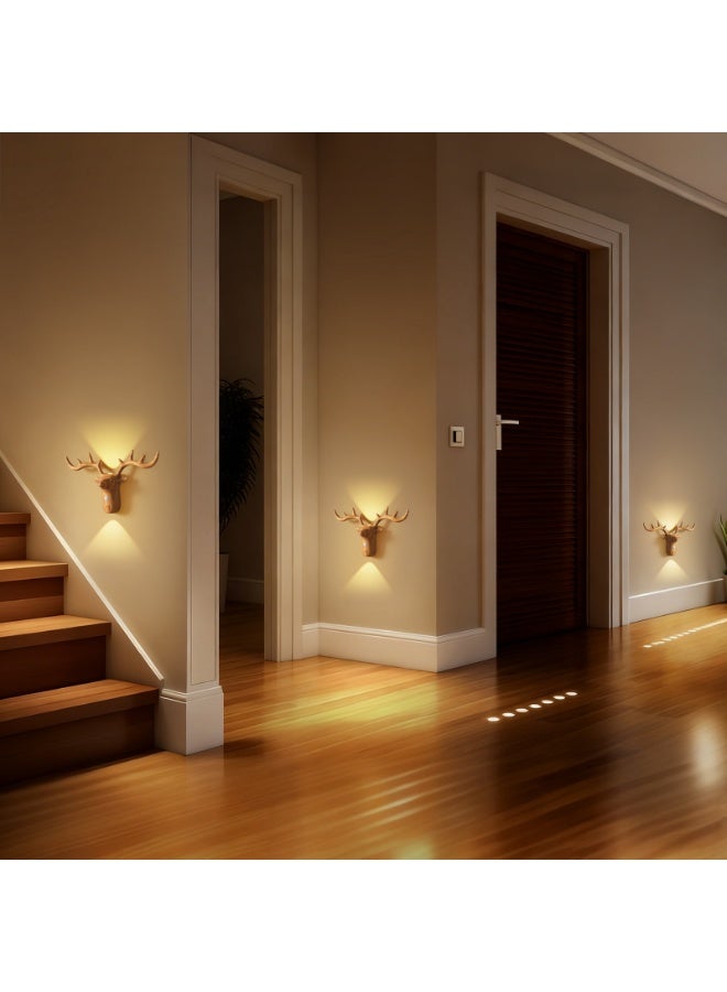 LED human-sensing decorative wall lamp, magnetic attachment without wiring, three lighting modes - Image 3
