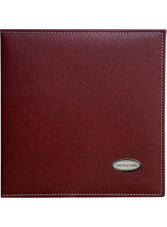 Zoview Magnetic SelfStick Page Photo Album Family Album Leather Cover Hand Made DIY Albums Holds 3x5 4x6 5x7 6x88x10 Photos Wine Red Large - Image 2