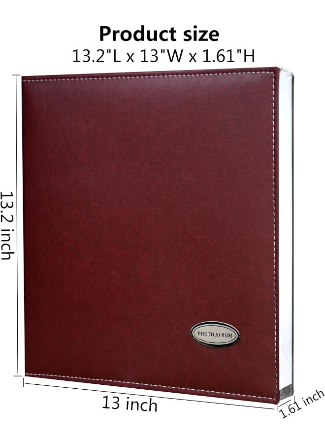 Zoview Magnetic SelfStick Page Photo Album Family Album Leather Cover Hand Made DIY Albums Holds 3x5 4x6 5x7 6x88x10 Photos Wine Red Large - Image 5