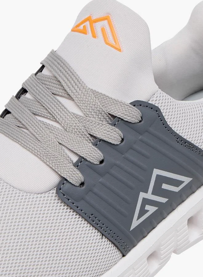 Oaklan by Shoexpress GREY Boys Logo Detail Sports Shoes with Lace-Up Closure for Men | Best Price UAE