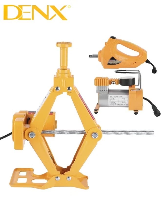 Denx 3 Ton Electric Impact Wrench, Tire Repair Tool with Electric Impact Wrench and Air Pump for Car Tire Repair, Electric Car Jack Lift, Tire Dismantling Device | 168W | DX2506 - Image 3