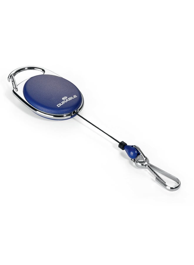 Durable Oval ID Badge Holder with 80cm Lanyard, Metal Clip & Snap Hook | Made in Germany, Lightweight Badge Reel Holder for Work, School, Events - Image 1