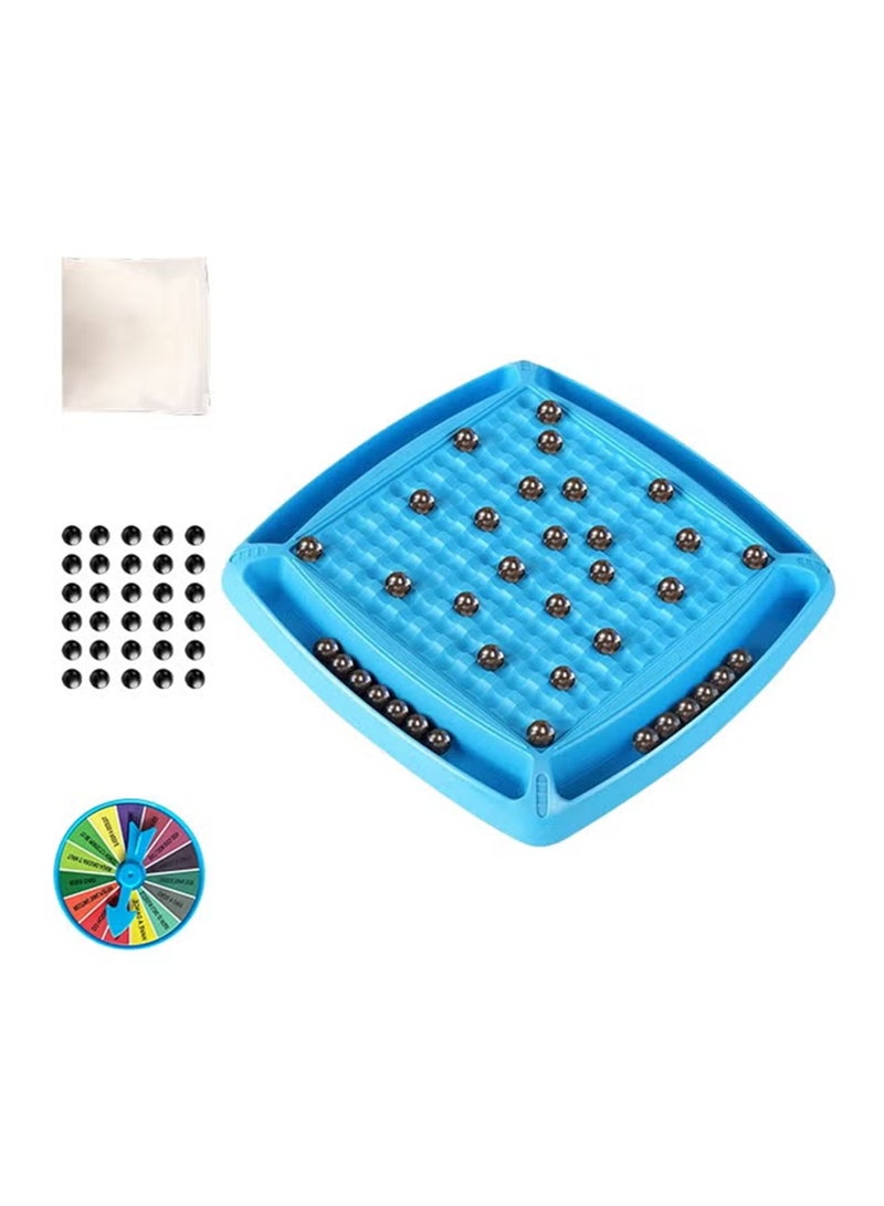 Jamal Magnetic Chess Game with 30 Pieces and Dare Wheel Multiplayer Interactive Board Game Family Party Game for Children Adults Home Use - Image 1