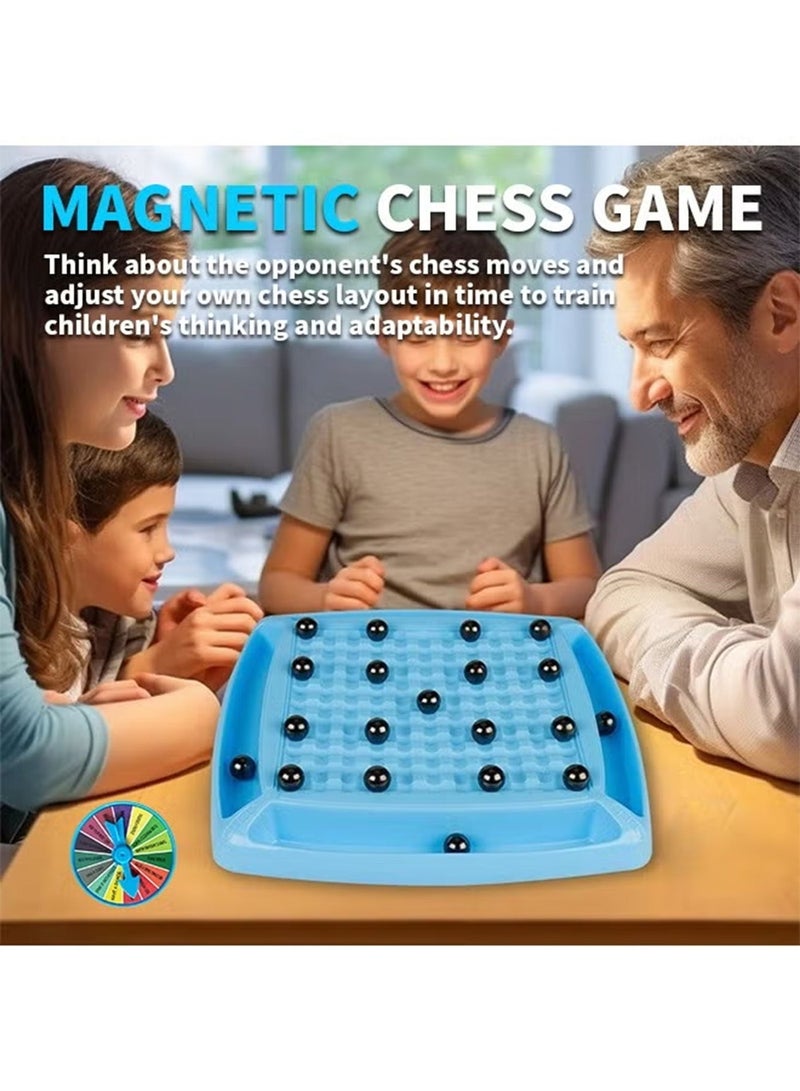 Jamal Magnetic Chess Game with 30 Pieces and Dare Wheel Multiplayer Interactive Board Game Family Party Game for Children Adults Home Use - Image 5