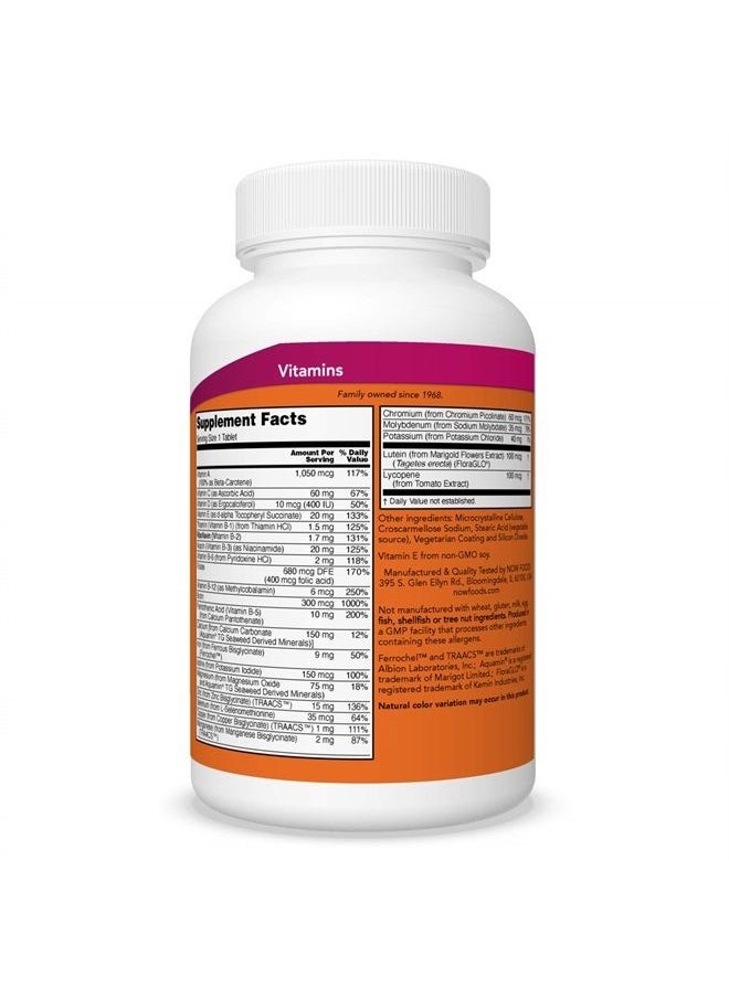 now - Supplements, Daily Vits™, One Tablet Daily with Lutein & Lycopene, 250 Tablets - Image 1