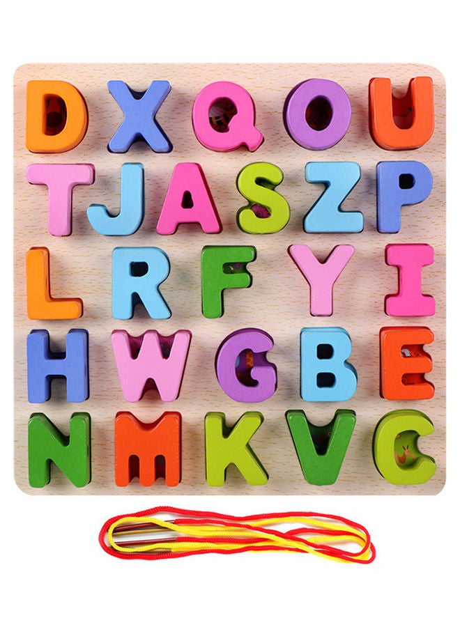 NIBEMINENT Alphabet ABC Wooden Puzzles Board Kit