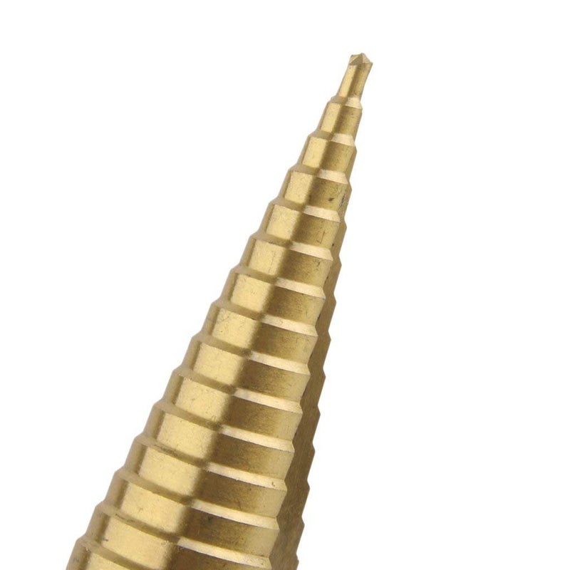 HSB  SHB 3X Large HSS Steel Step Cone Drill Titanium Bit Set HighSpeed Steel Hole Cutter with Titanium Coating Sizes 412mm 420mm 432mm for Metal Wood and Plastic Drilling  - Image 3