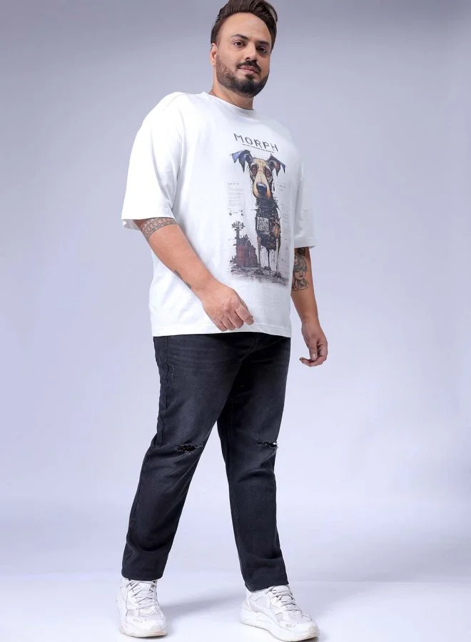 HARDSODA Men Plus Size Slim Fit Solid Mid-Rise Stretchable Jeans