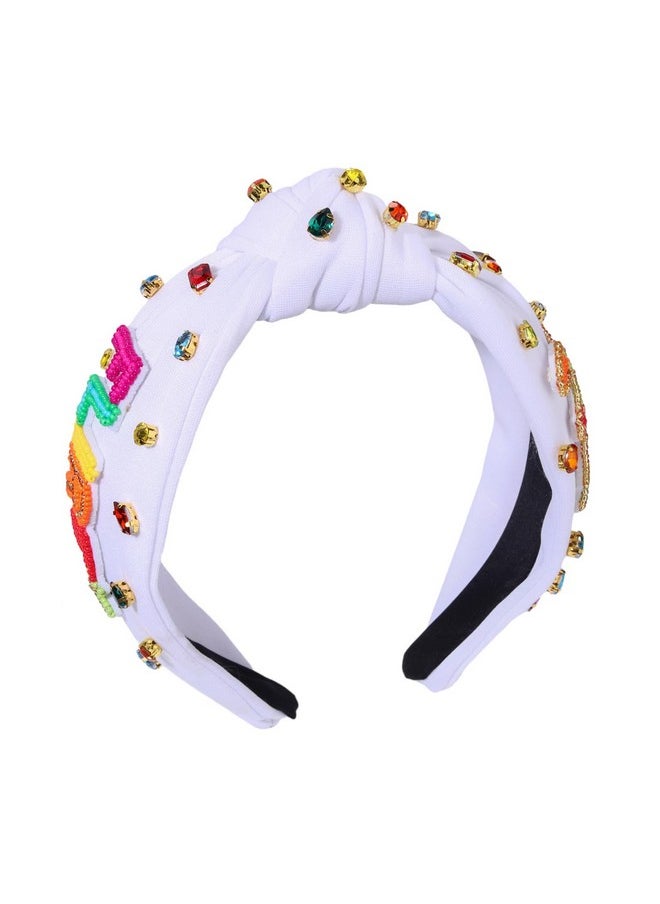 Boderier 30Th Birthday Gifts For Women Flirty 30 Birthday Headband Beaded Crystal Embellished Knotted Headband 30Th Birthday Decorations Party Accessory (30)  - Image 2